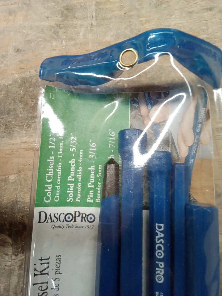 Dasco Pro 13 Punch And Chisel Set, 5 Pcs