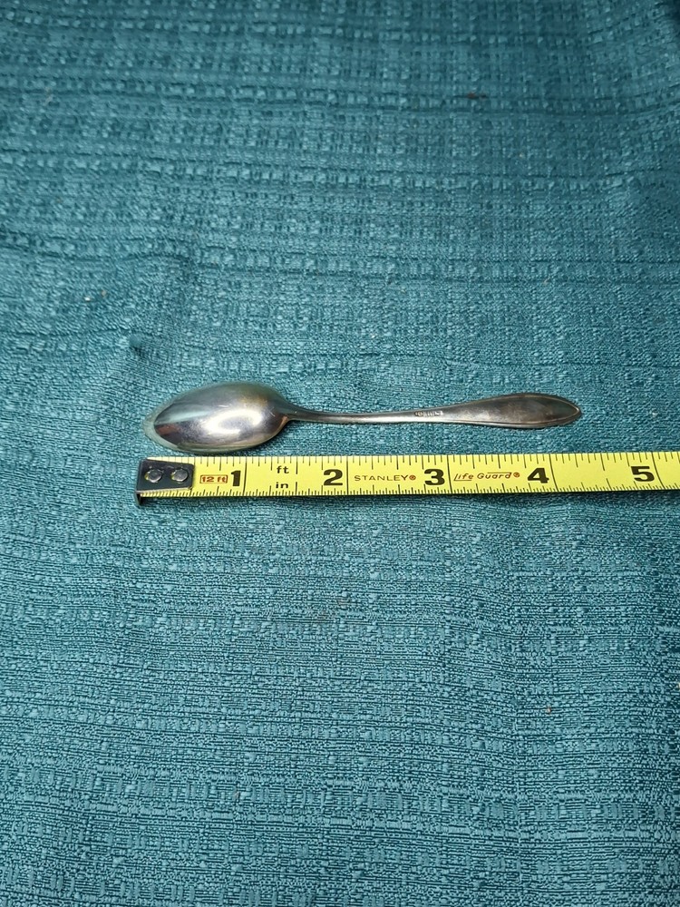 Antique German .800 Solid Silver Spoon - Crescent & Crown Hallmarks - 4.5" 12g