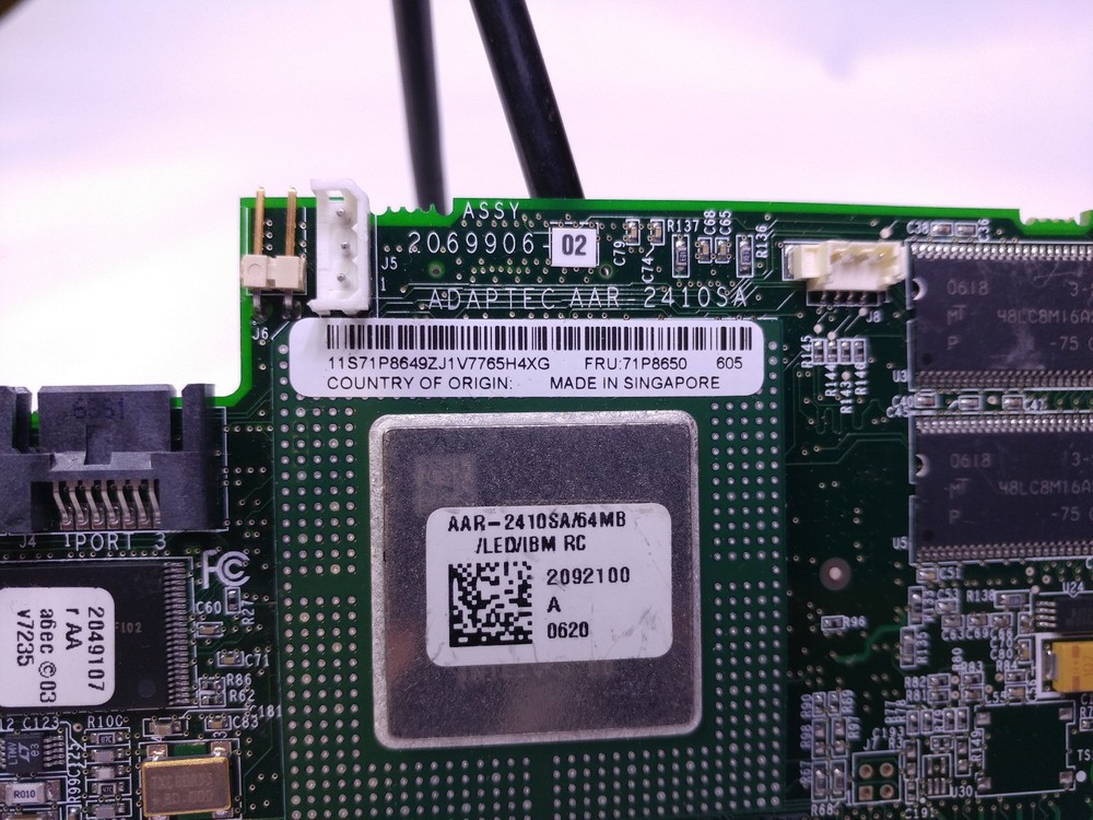 Adaptec AAR-2410SA/64 Raid Adapter SATA 4 Port Controller Card