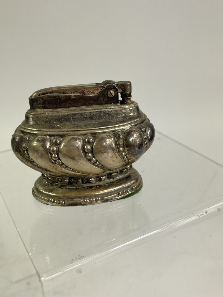 Silver plate Large table lighter Ronson Crown Excellent