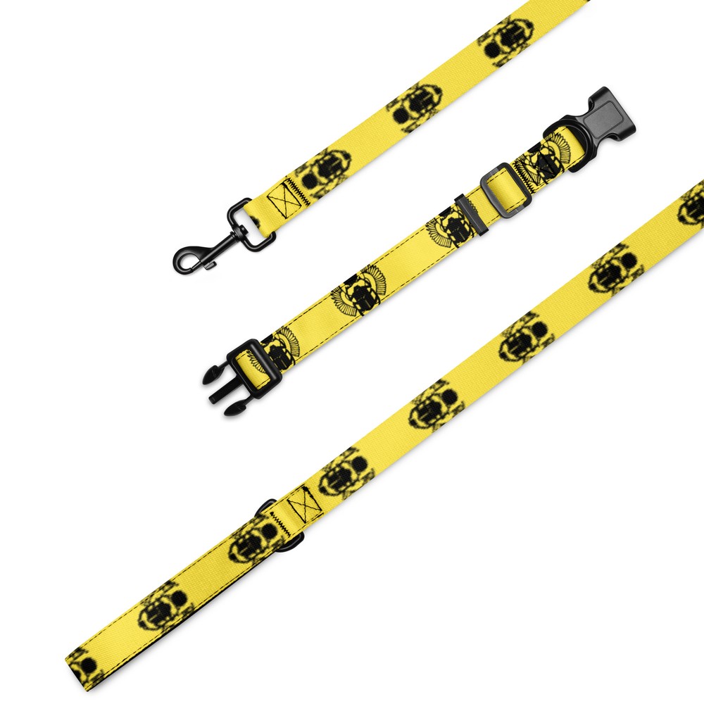 Pet collar & leash Scarab (Yellow)