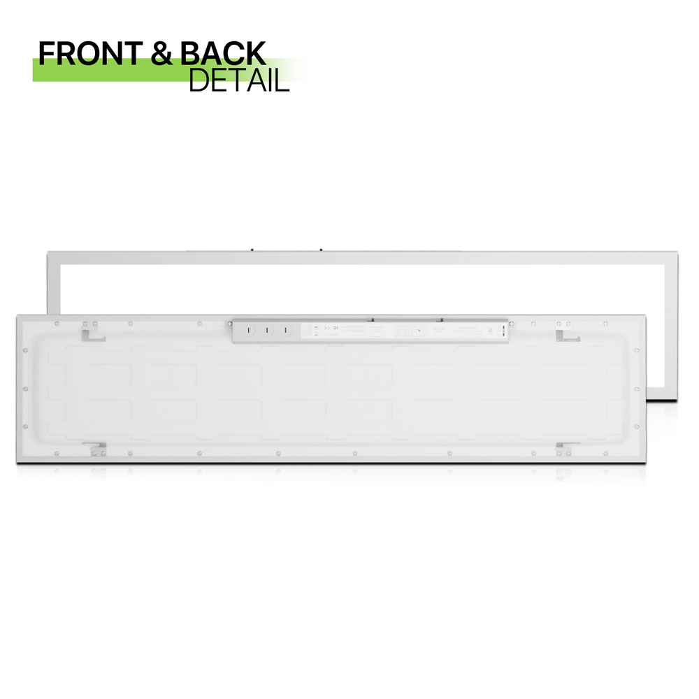 4 Pcs 1x4 LED Flat Panel Light 4000LM 5000K Dimmable Drop Ceiling Troffer Light