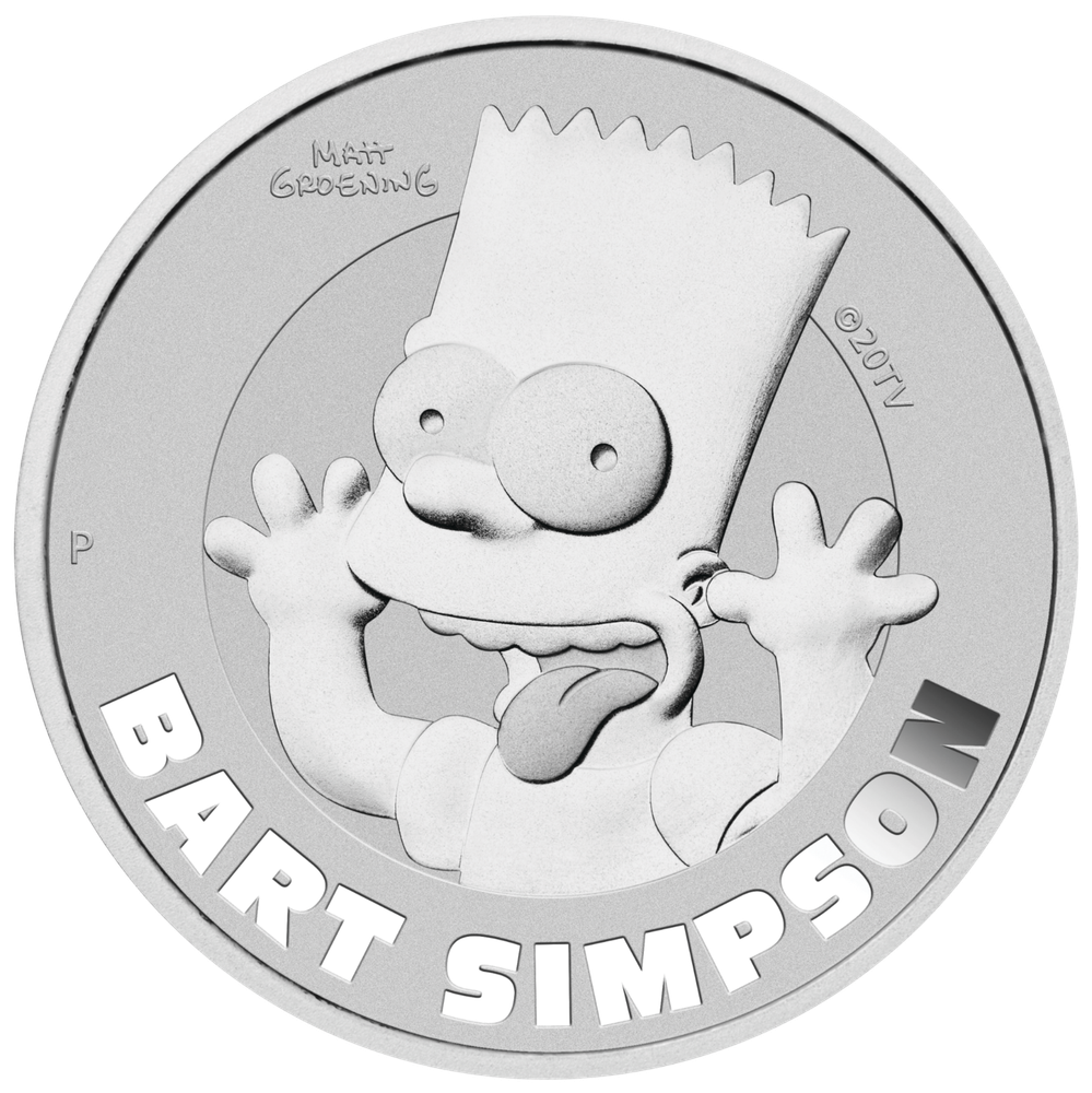 2022 Bart Simpsons SIMPSON $1 Silver .9999 Dollar Bullion Coin