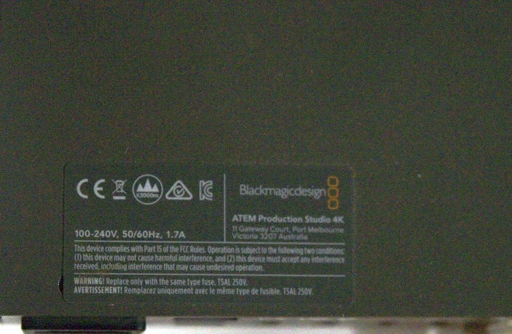 Blackmagic ATEM Production Studio 4K