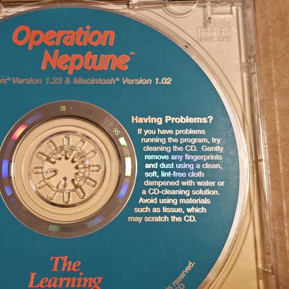 Operation Neptune Educational PC CD-ROM Bonus Disc The Learning Company