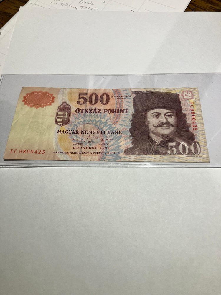 HUNGARY 500 Forint Banknote 1998