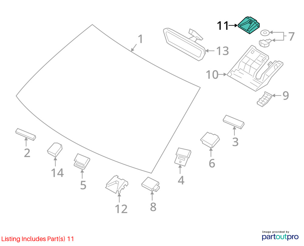 21-23 GENESIS G70 FRONT WINDSHIELD MOUNTED LANE KEEP ASSIST CAMERA CONTROL MODUL