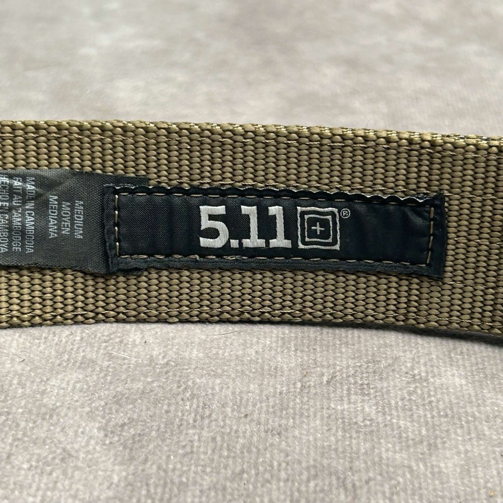 5.11 Tactical Trainer Web Belt Khaki Beige Tan Nylon MEDIUM