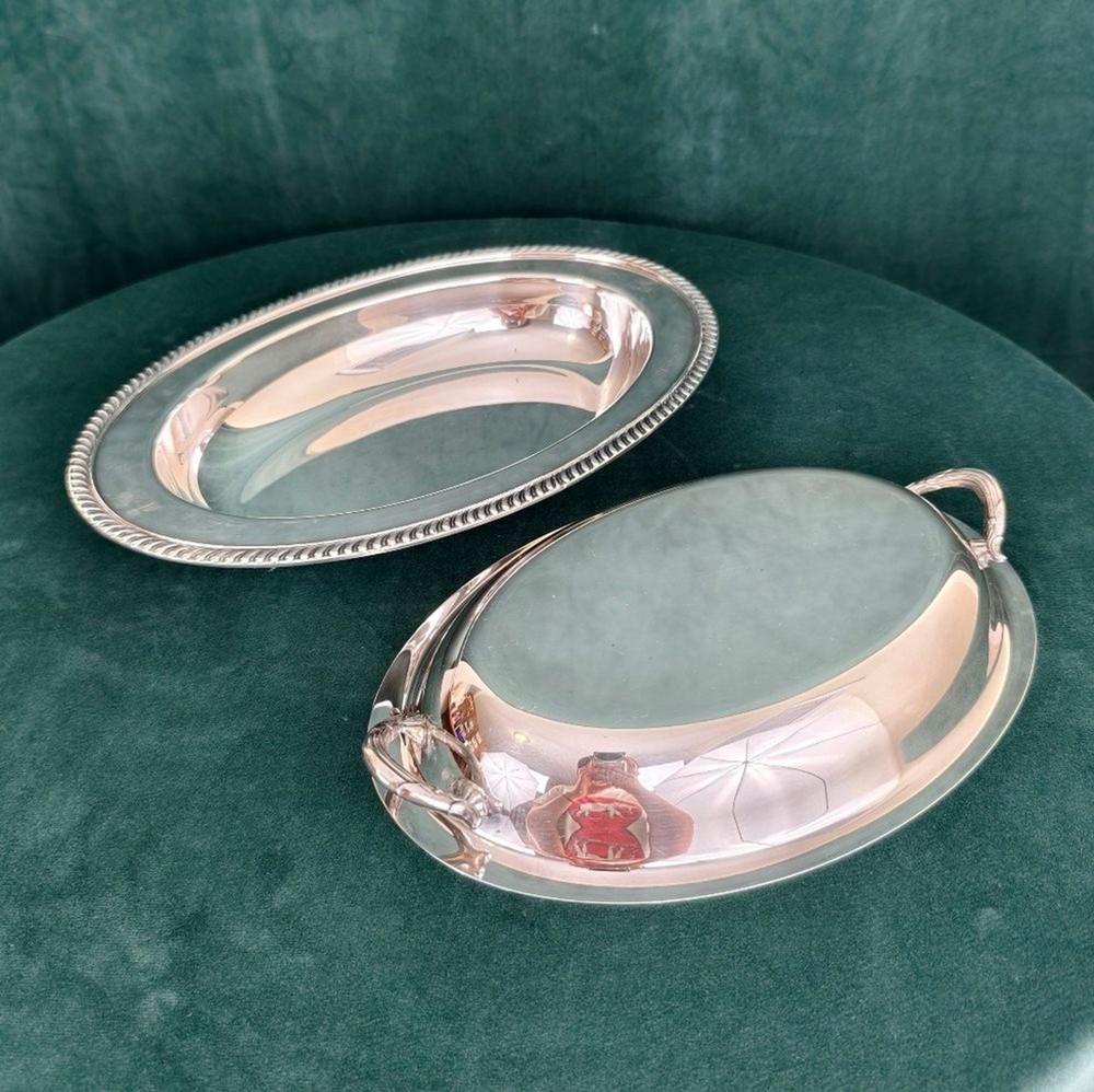 Vintage Oneida Silver Plated Serving Dish with Lid