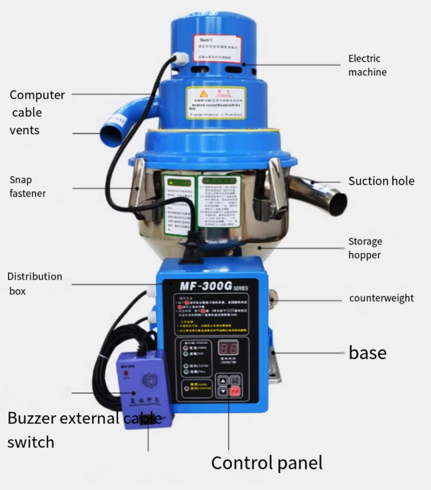 220V 300kg/H Automatic Vacuum Material Loader Feeder Suction Feeding Machine