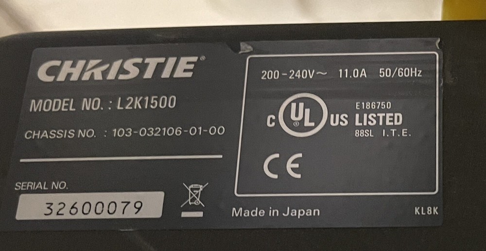 Christie L2K 1500 Projector