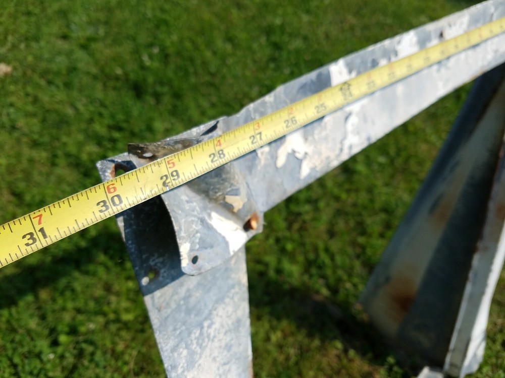 Architectural Salvage ANTIQUE WINDOW TRIM FRAME RUSTIC DISTRESSED GALVANIZED