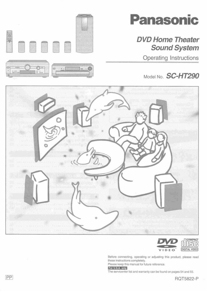 Panasonic SC-HT290 Home Theater System Owners Instruction Manual