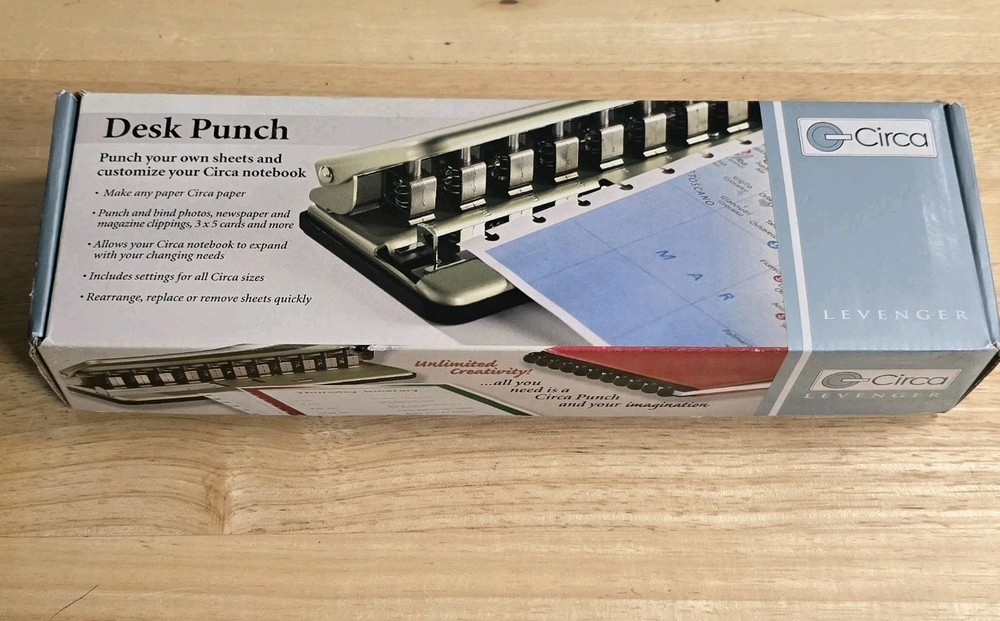 Levenger Circa Desk Punch 11 Hole Notebook Hole Punch Office Tools