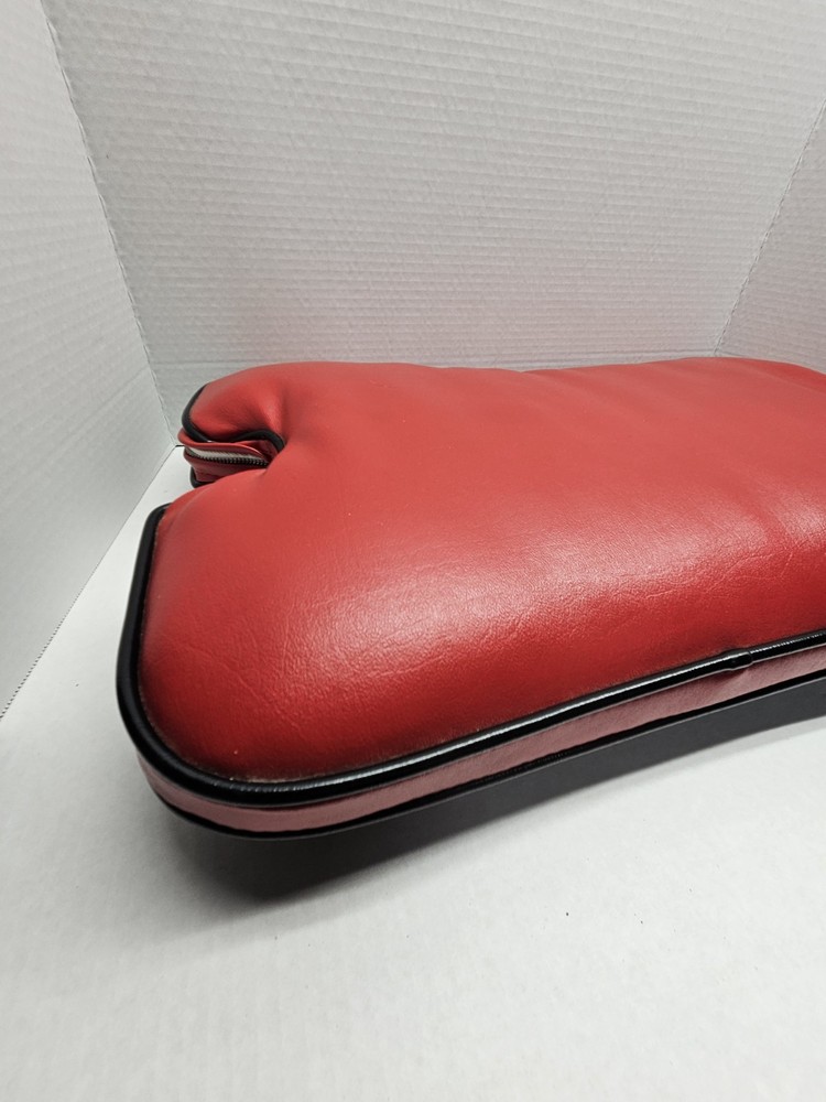 Vintage Camel Saddle Stool Cushion Only Black Red