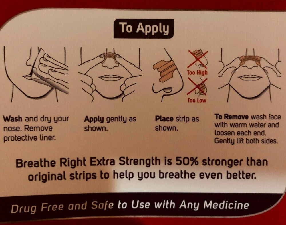 5 Boxes BREATHE RIGHT Nasal Strips EXTRA STRENGTH (72 ea) Tan Strips TOTAL 360
