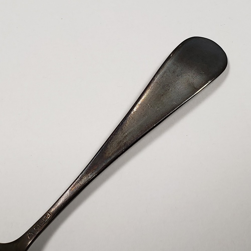 Sterling Souvenir Spoon - Everett Washington - Rainbow Toning Engraved - FL0837