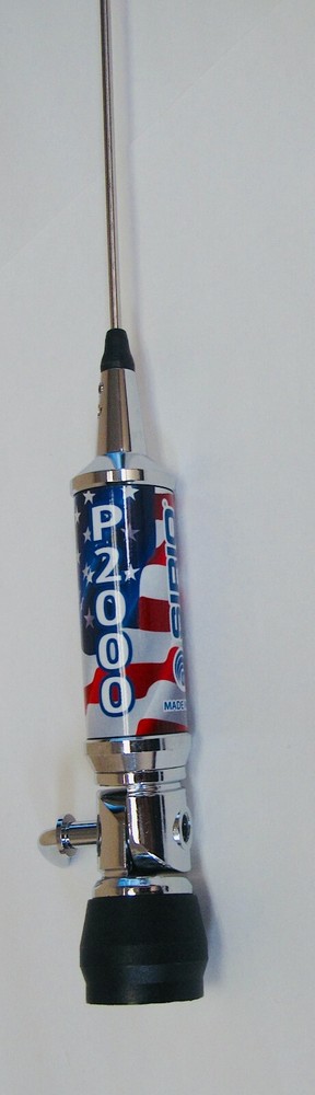 Sirio P2000 PL 10m & CB 2000 Watts Mobile Antenna - USA Flag