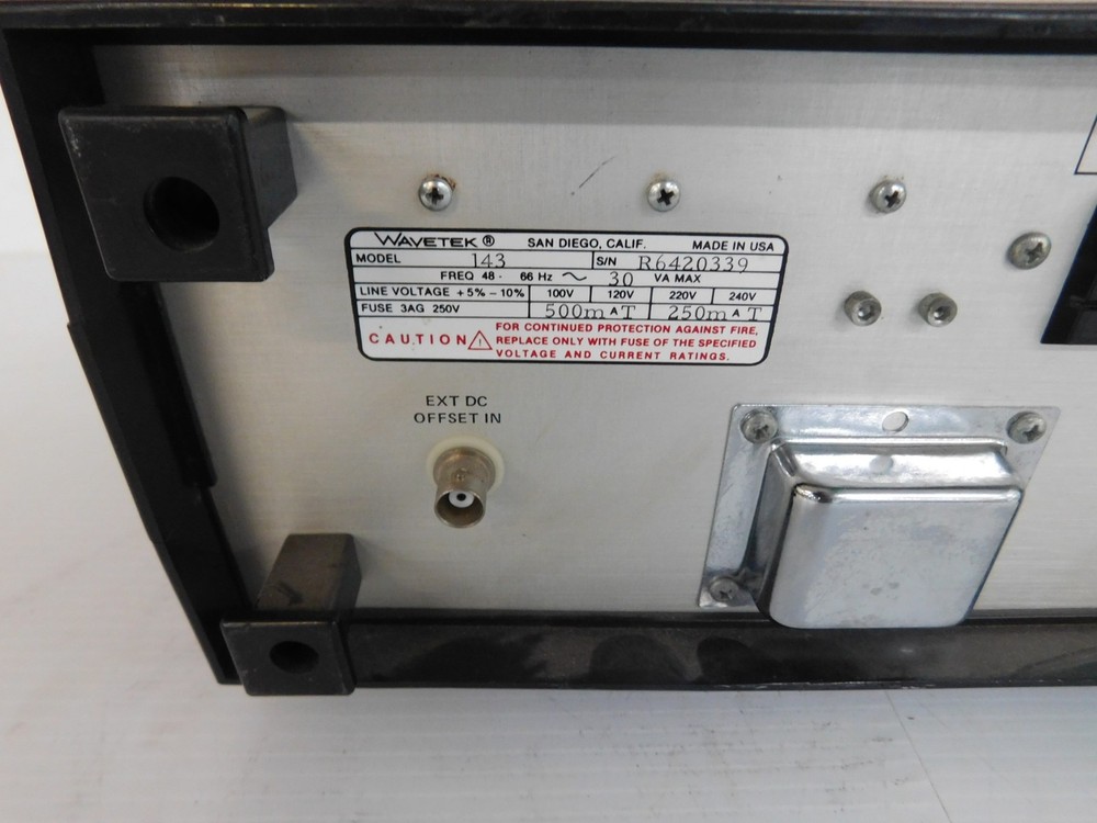 WAVETEK MODEL 143 20MHZ FUNCTION GENERATOR (MPT7)
