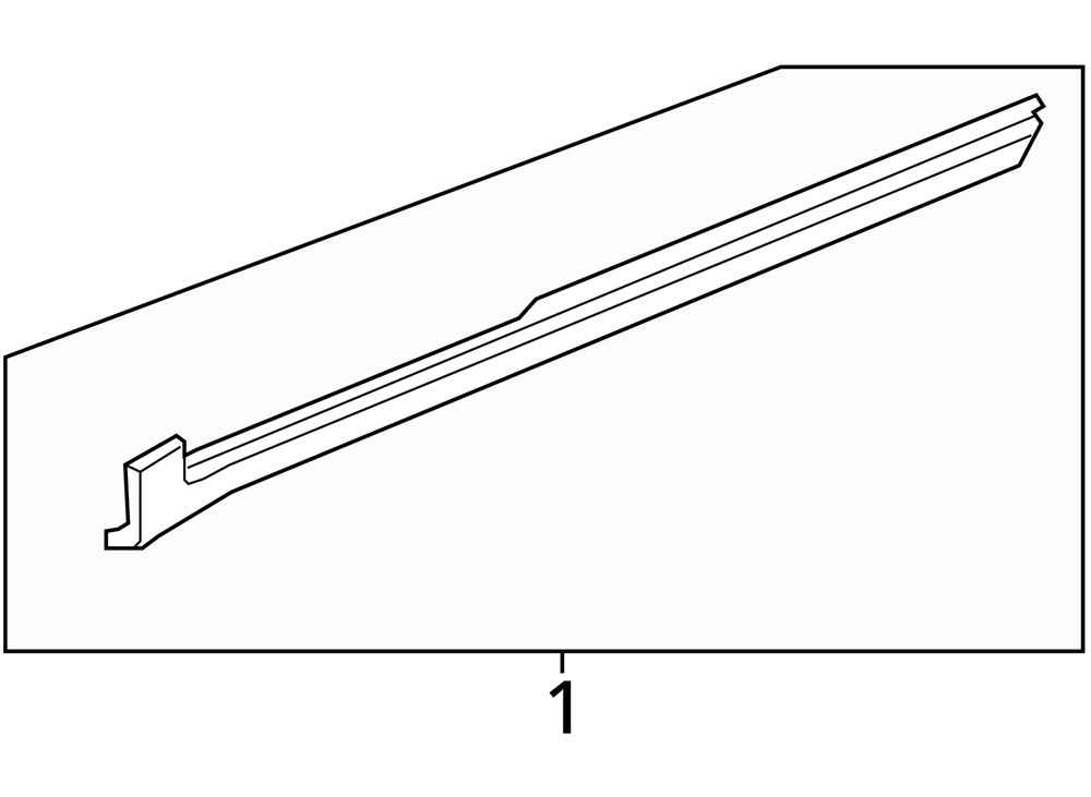 BLK FRONT ROCKER PANEL MOULDING OEM 2015 GMC ACADIA 20767208