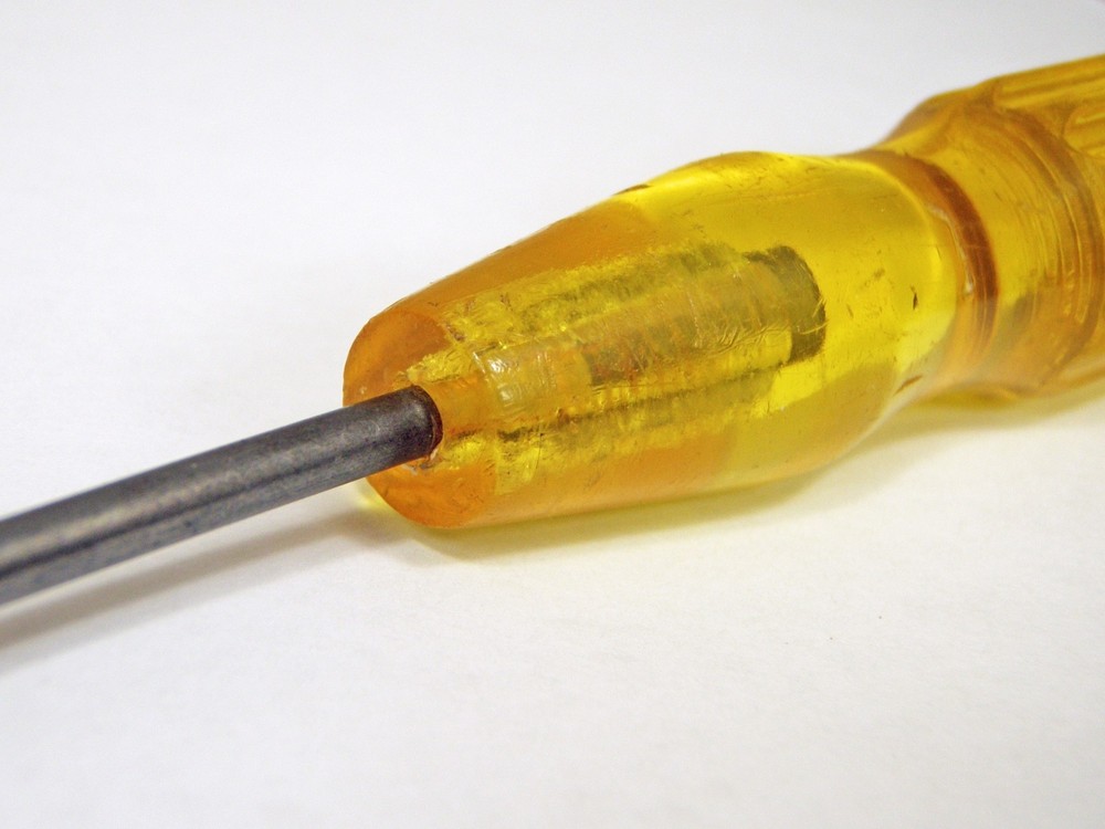 STANLEY Bell System Flat Blade Screwdriver KS6854 Yellow Plastic Handle GUC