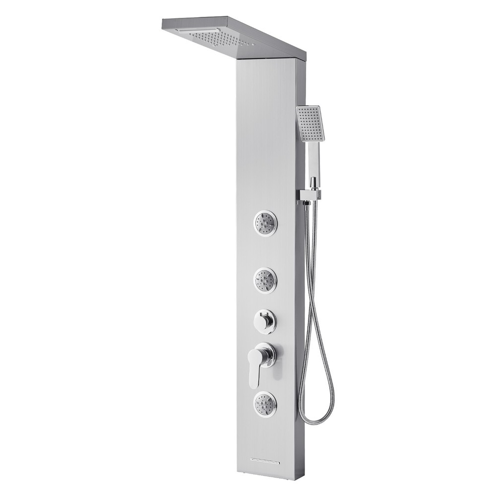 VEVOR Shower Panel Tower System Stainless Steel Column Rainfall Head Massage Jet