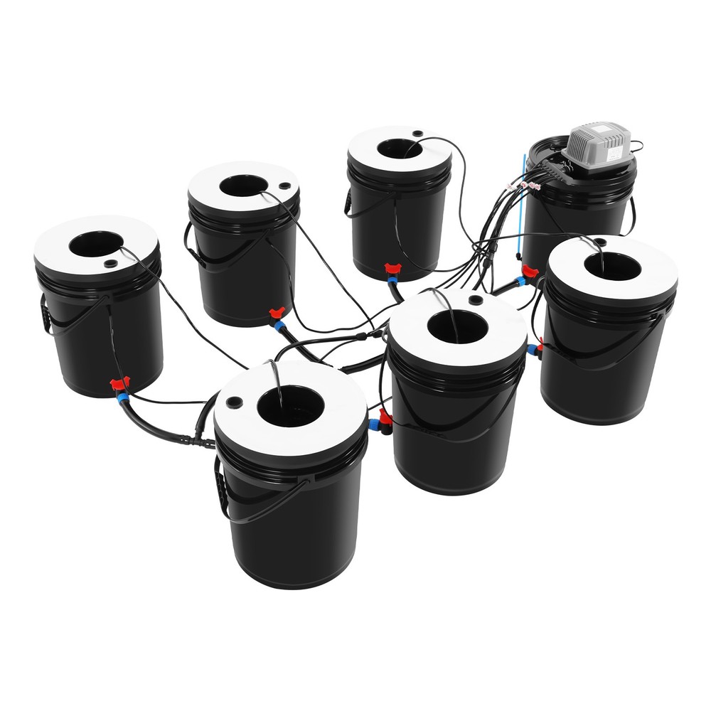 DWC 5 Gallon 6 Buckets Hydroponics Growing System Recirculating Growing Kit New