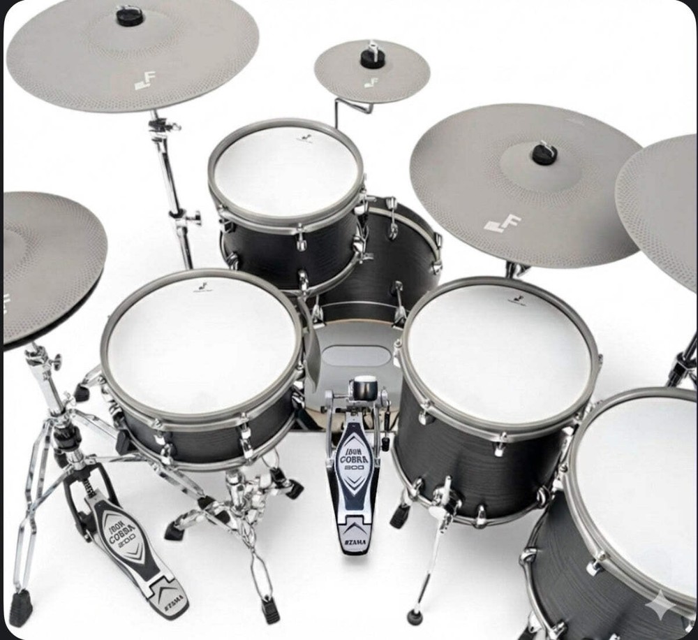 EFNOTE 5X Acoustic Designed Electronic Drum Set Black Oak Wrap