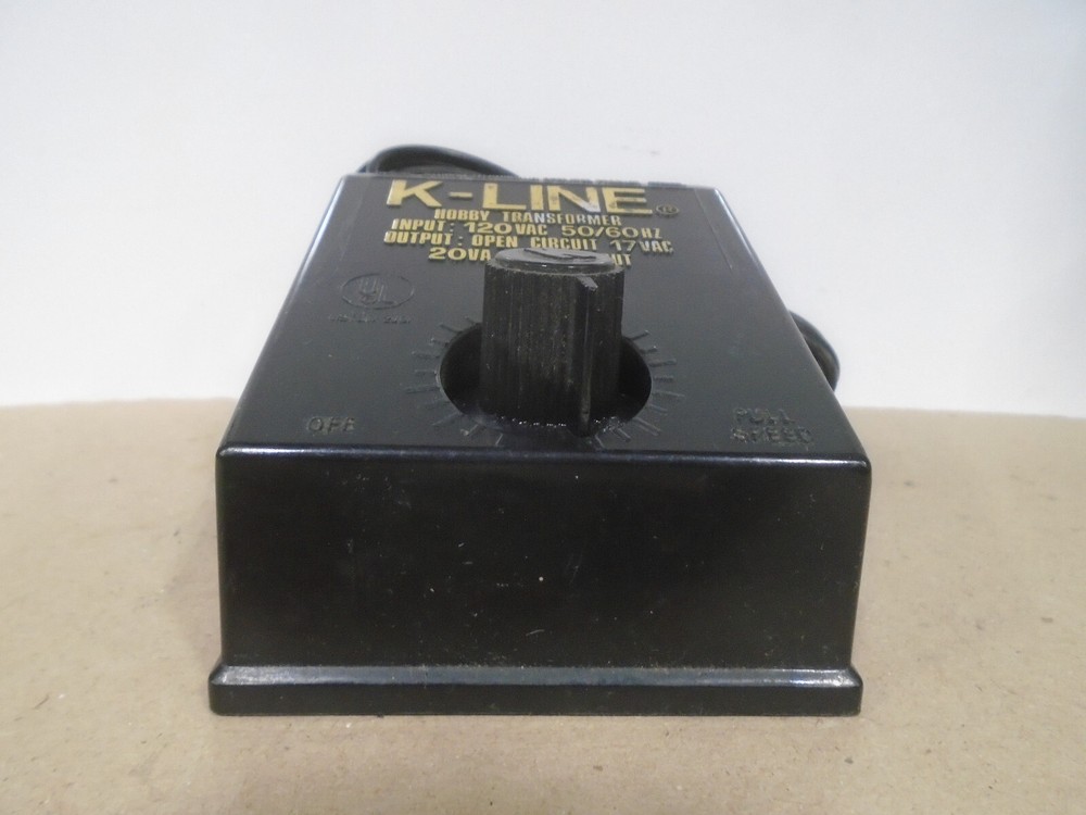 K-LINE #950 AC TRAIN TRANSFORMER FOR BASIC 0/027 TRAIN SET TESTED WORKS GREAT