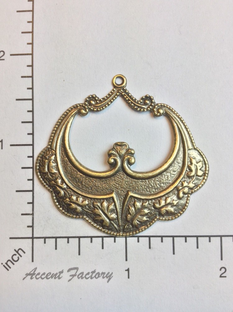 13923          2 Pc  Brass Oxidized Victorian Dangle Jewelry Finding
