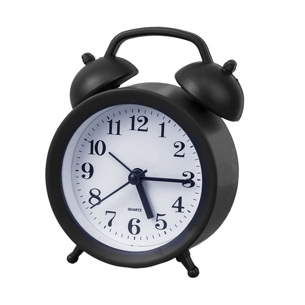 Small Analog Clock Silent Retro Home Decor Machine Battery Operated