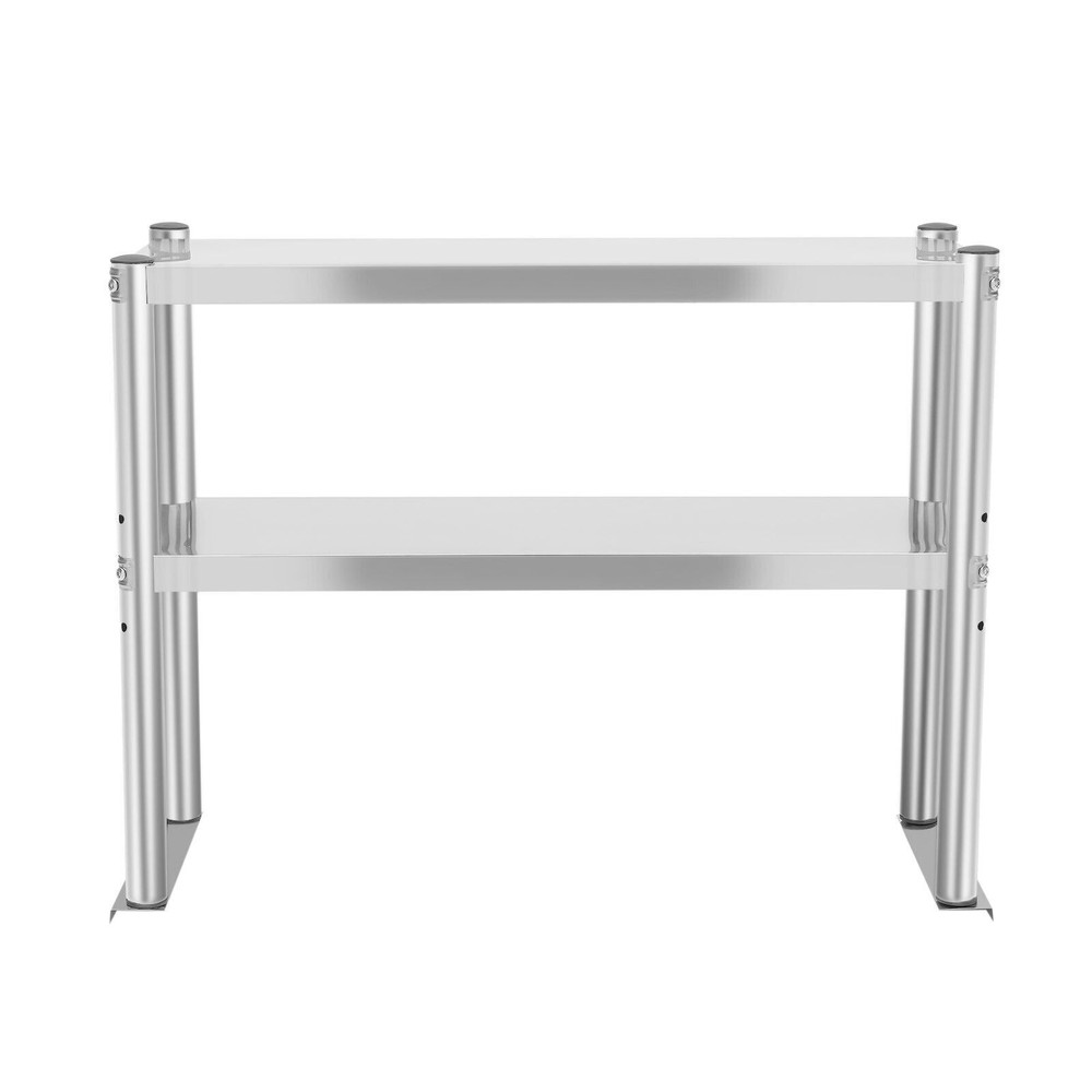 Stainless Steel Commercial Double Overshelf 12x 30 Inch for Prep Table Kitchen
