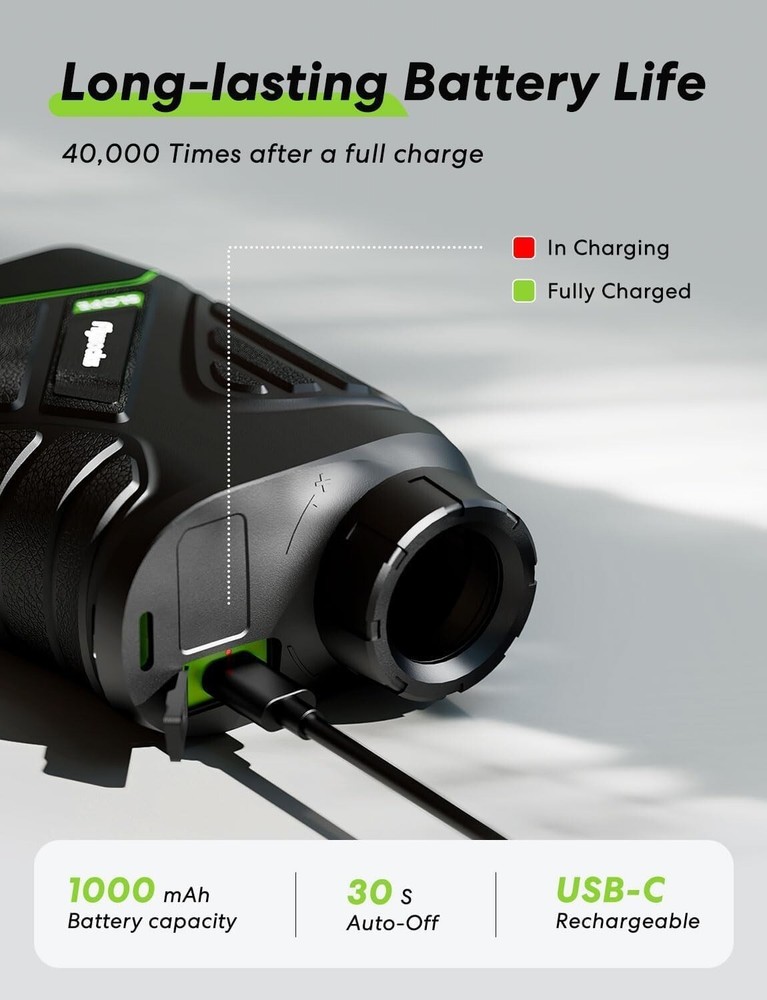 Compact Rechargeable Golf Rangefinder - 7X Magnification & Waterproof Protection