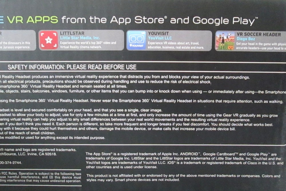 Sharper Image Virtual Reality Smartphone 360 Platinum Series Headset