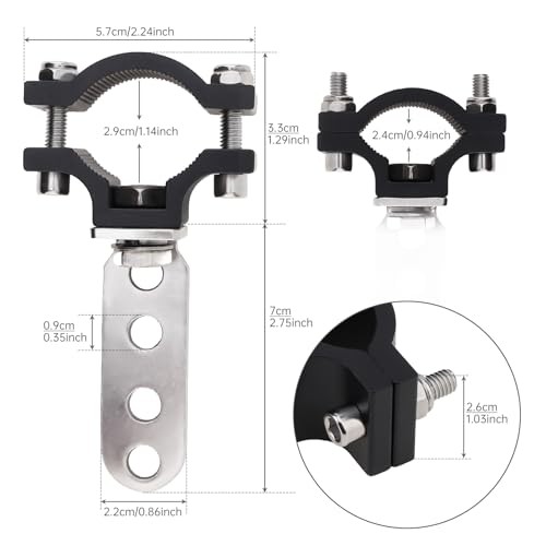 Windance 2pcs Light Bar Bracket Tube Clamp Mount Handlebar Front Fork Bumper