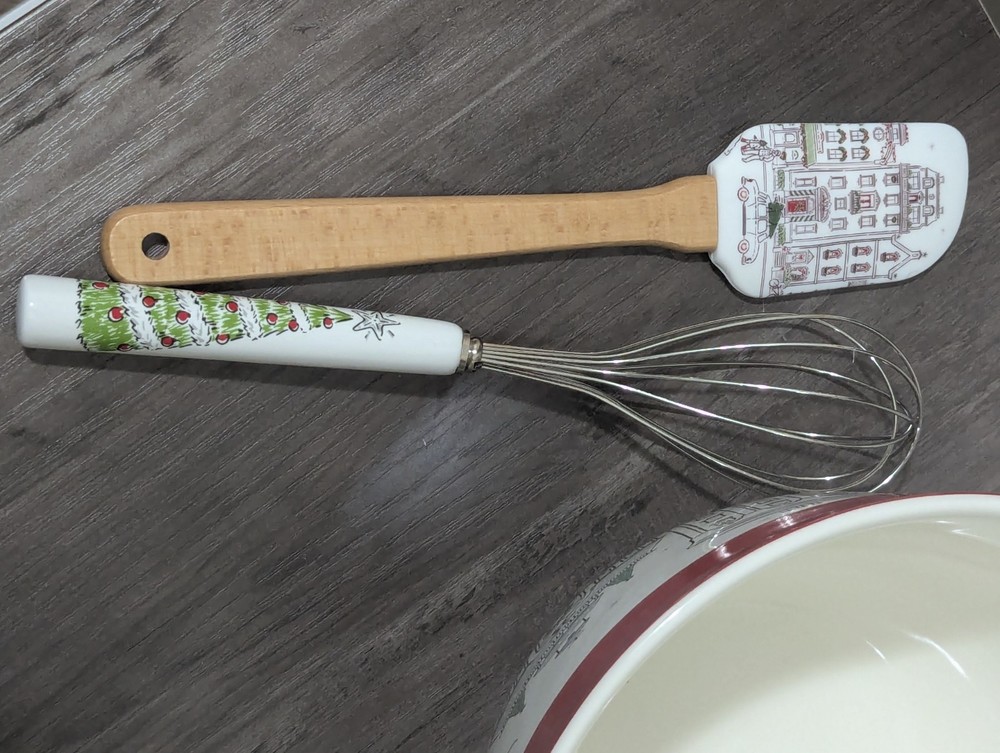 Christmas Bowl Utensils Set Bake Shop Masterclass Bakeware Kitchen Cookware