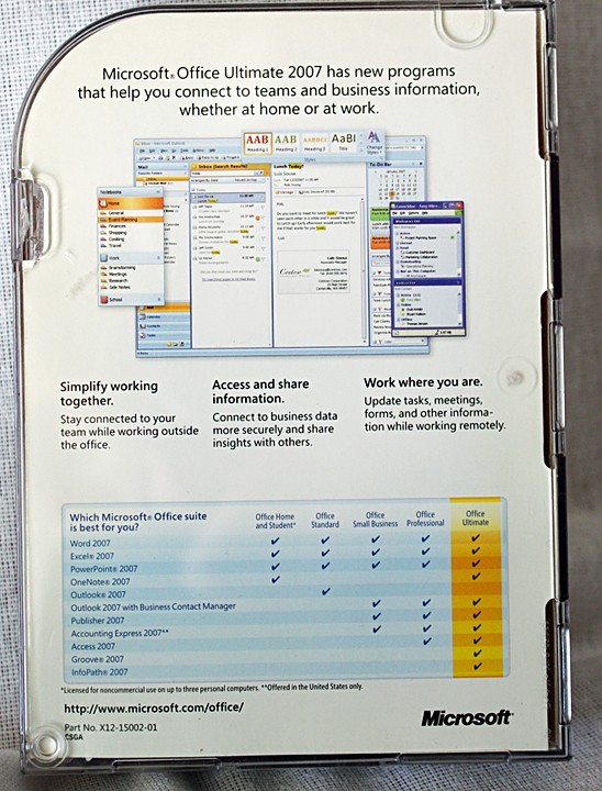 Microsoft Office Ultimate English Retail Version UPGRADE - Excellent