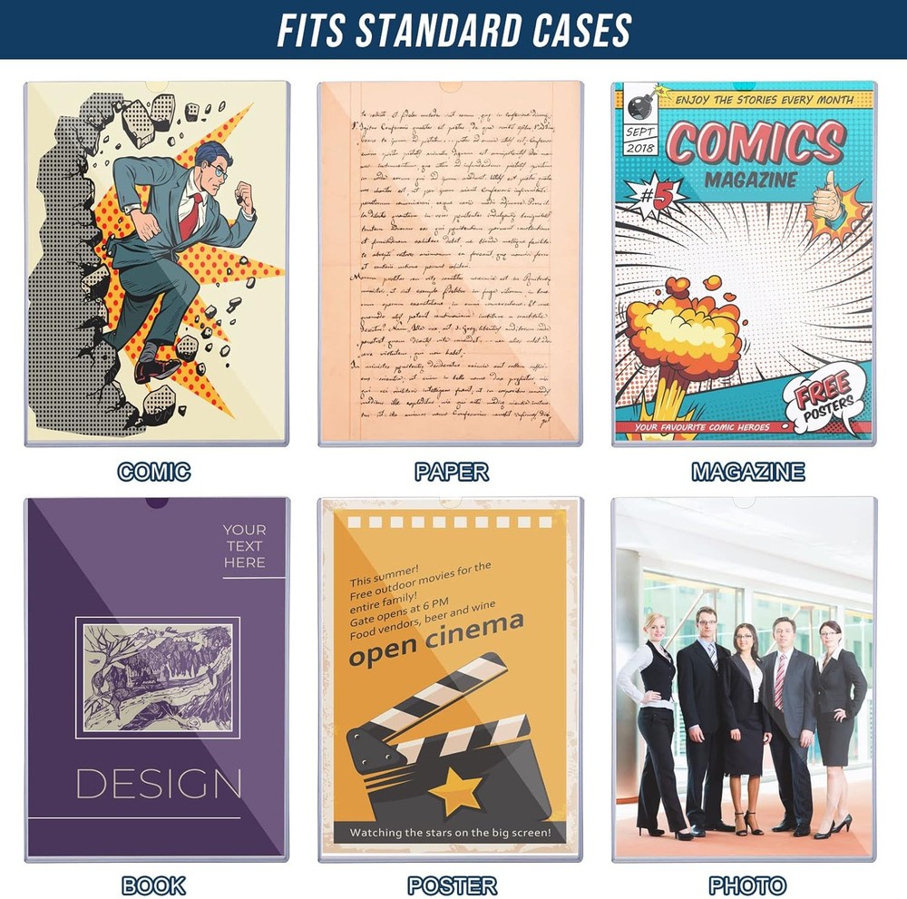 Comic Book Display Case Set, Include Sleeves and Clear clear