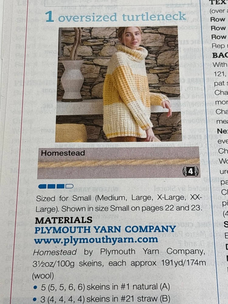 Oversized Turtleneck Knitting Pattern Sweater Magazine Pages