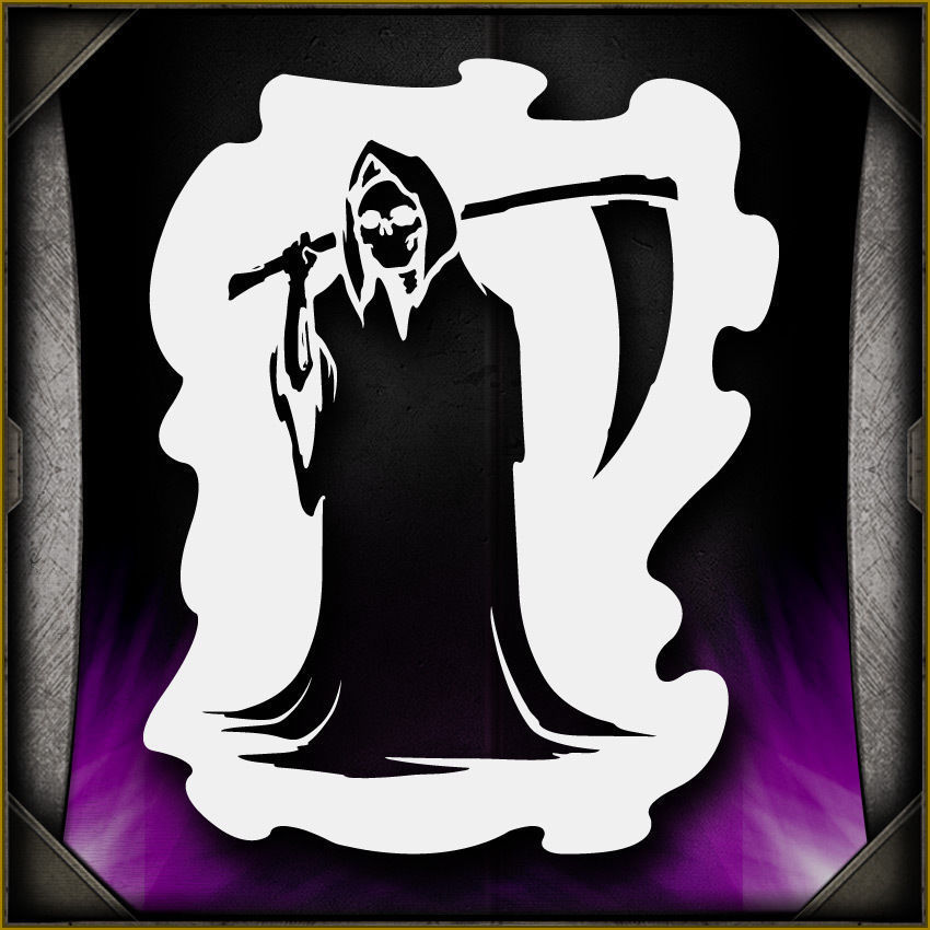 Grim Reaper 6 Airbrush Stencil Template Airsick
