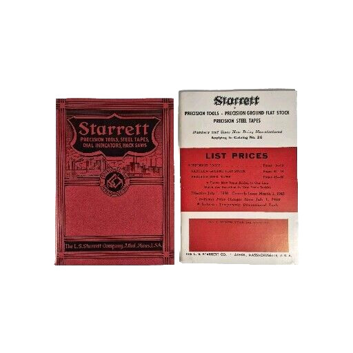 Starrett Precision Tools Steel Tapes Dial Indicators Hack Saws Catalog 26 1938