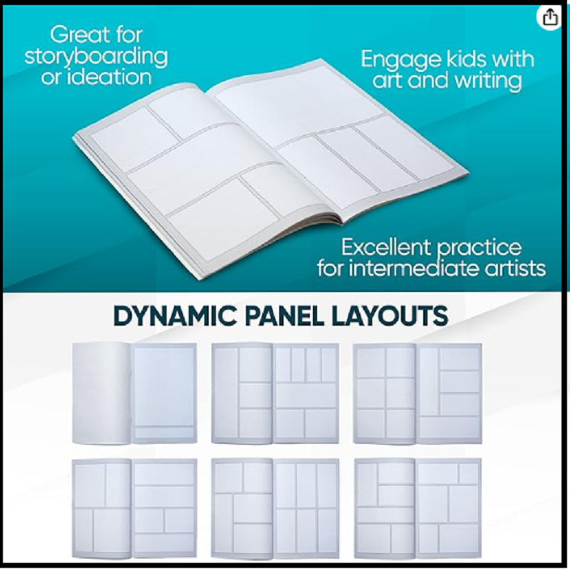 Koala Tools - Blank Comic Book Draw-It-Yourself Comic Sketch Book with Dynami...