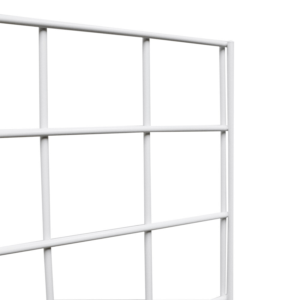 3 WHITE Gridwall Panel 4 Ft Tall Wire Grid Shelving Board T-Leg Retail Display