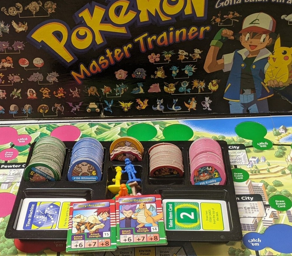 1999 Pokemon Master Trainer Board Game Replacement U PICK Pogs Card