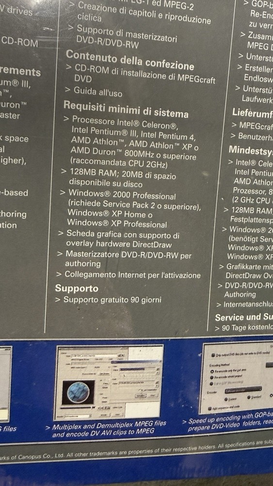 Canopus Software, Mpeg CraftDVD - New Vintage Software - Shrink Wrapped