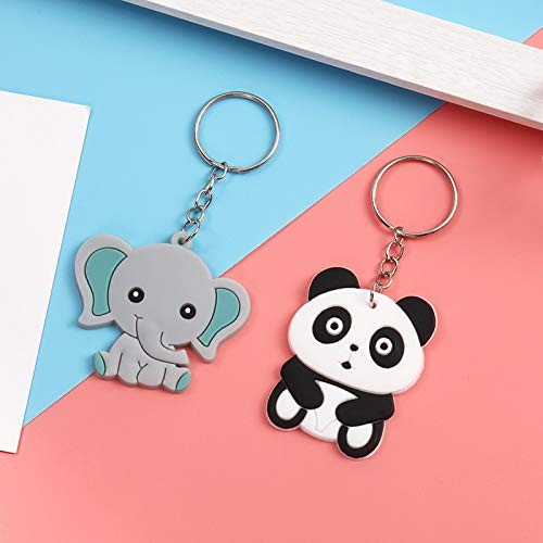 KINGFOREST 60PCS Split Key Ring Kit with Chains & Jump Rings - 1 inch, silver