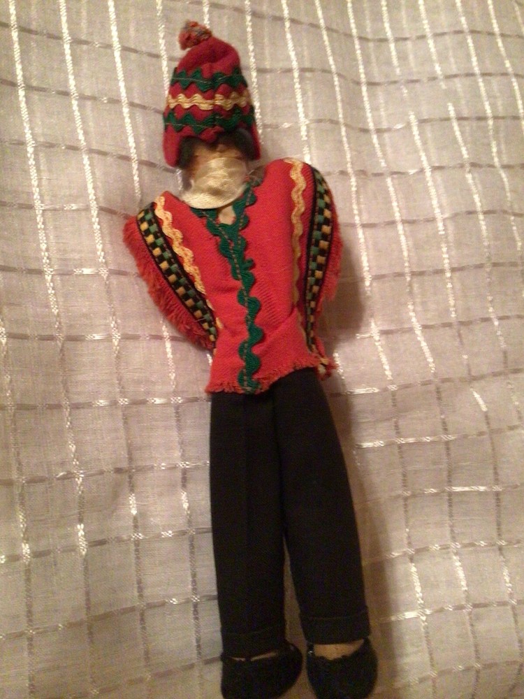 FOLK ART PERUVIAN PIPER DOLL