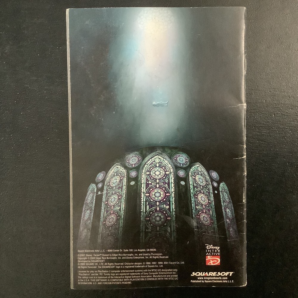 Kingdom Hearts PS2 PlayStation 2 Instruction Manual Only