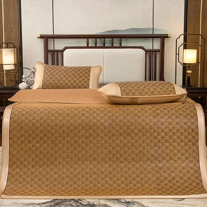 Summer Sleeping Mat For Bed Rattan Foldable Nature Bamboo Cool Bed Mat Pad