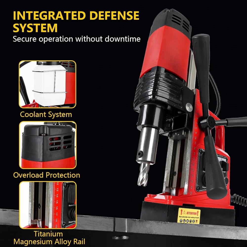 Mag Drill Press, 2" Boring Diameter 50 Single Track Speed ​​​​Adjustable Power